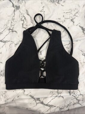 AA dance costumes black ribbed top